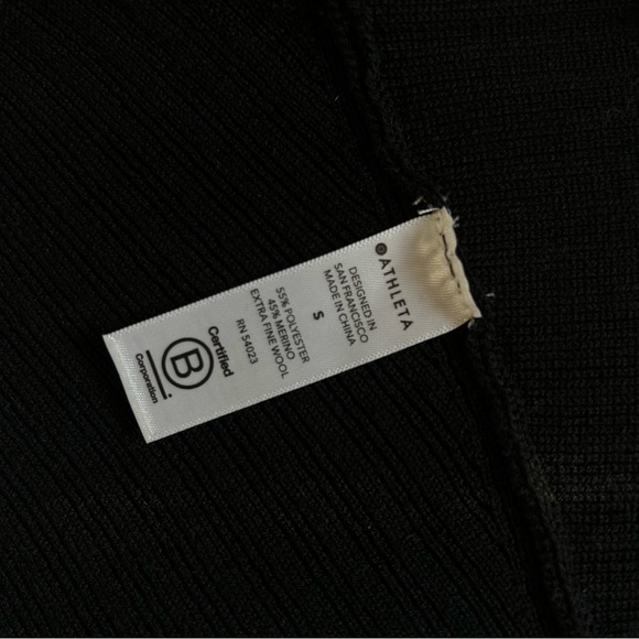 🩷ATHLETA BLACK SOLSTICE CARDIGAN WRAP WOOL BLEND SIZE SMALL WINTER TRENDING - Picture 7 of 9